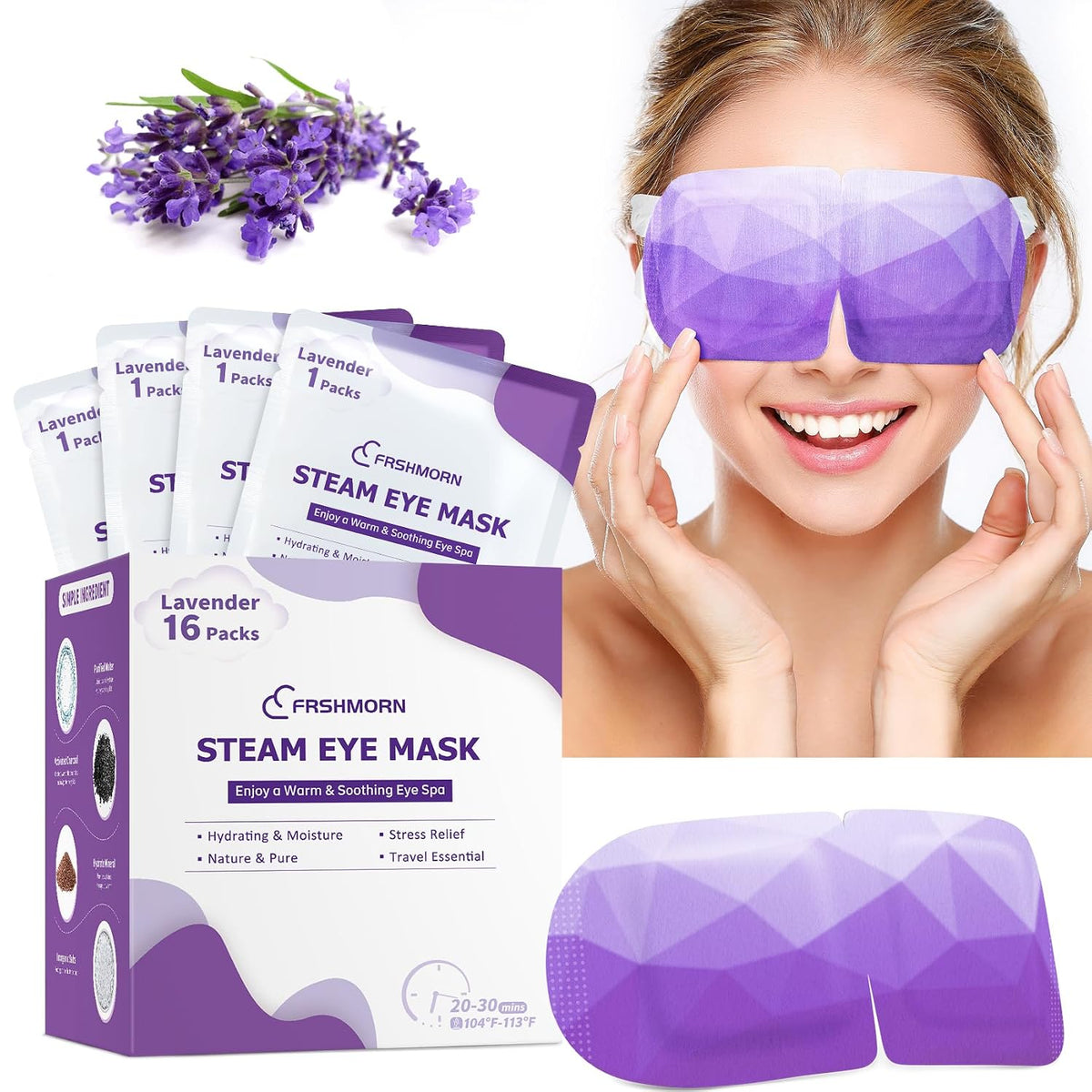 Steam Eye Mask Heated Eye Masks For Dry Eyes, Unscented