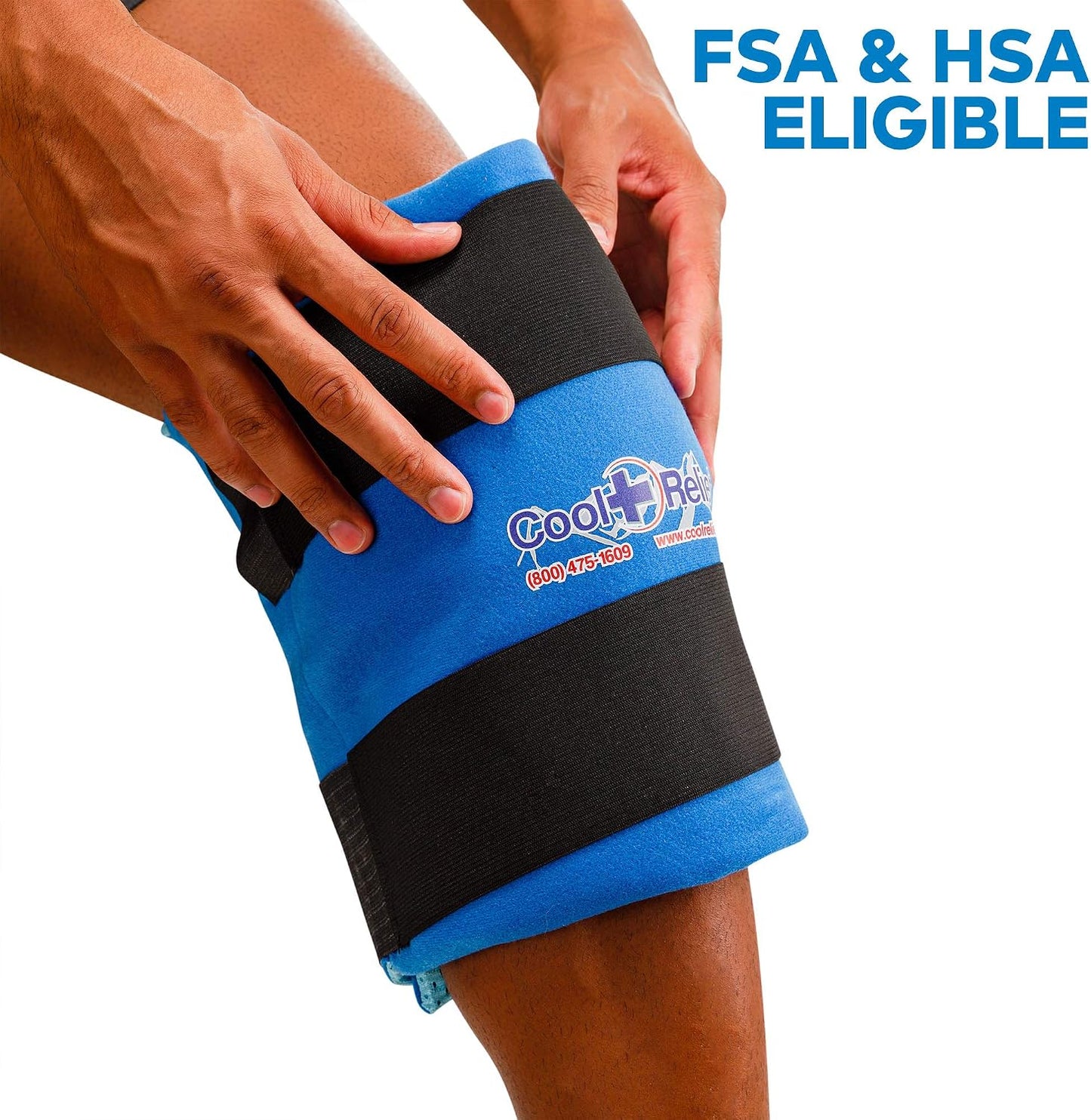 Soft Gel Knee Ice Wrap, Cold Therapy Compression Ice Pack, Universal Size