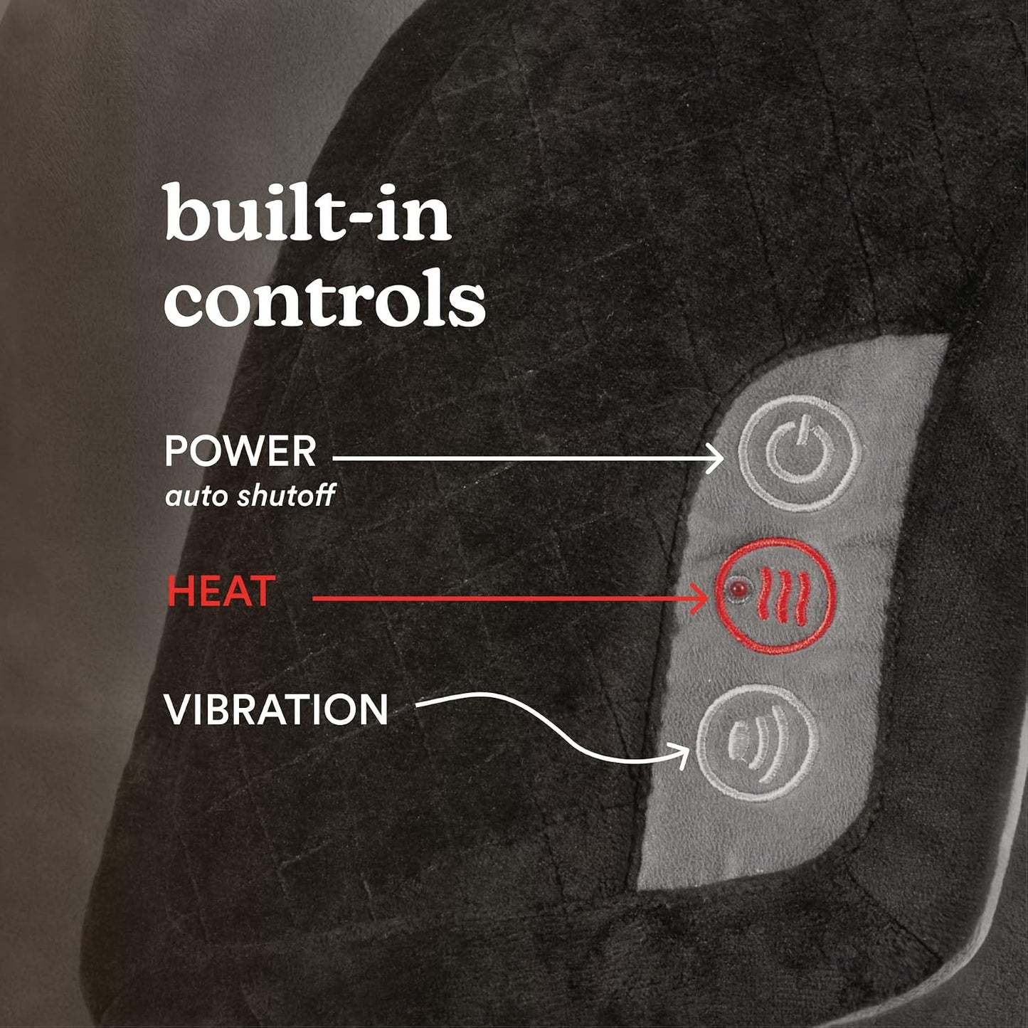 Homedics Heating Pad Vibrating Heated Neck & Shoulder Massage | Wrap to Aid & Rejuvenate Sore and Tired Muscles, Tension Relief Heat Therapy