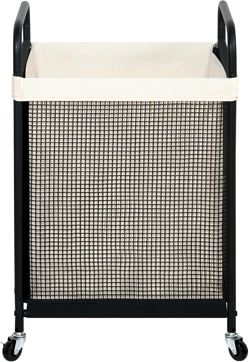 STO STO Laundry Hamper 2 Section, 100L Rolling Laundry Sorter Cart with Removable and Washable Liner Bag, Clothes Hamper with Wheels and Metal Handle for Laundry Room and Bedroom