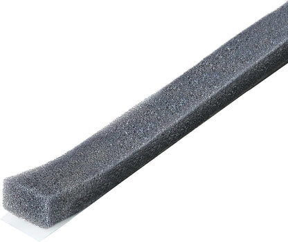 MD Building Foam Window Seal for Ex-Large Gaps, Gray, 17ft | Open-Cell Polyurethane Foam, Self-Adhesive Backing, Cut-to-Length Scissors, Seals Drafts Moisture Dust Insects