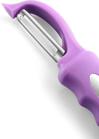 Spring Chef Swivel Potato Peeler for Kitchen w/ Soft Grip Handle, Mango | Premium Vegetable Peeler w/ Sharp Stainless Steel Blades, Multifunctional Food Peeler for Apple, Carrot, Cucumber, Fruit