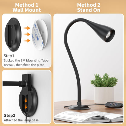 LED Neck Reading Light, Bendable Rechargeable Book Light 110-hr Lasting