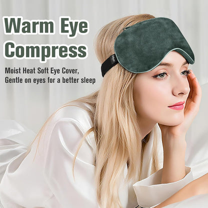 BeHoomi Heated Eye Mask, Weighted Sleep Mask for Eye Relaxation, Purple | Warm Compress for Eyes, Cooling Eye Mask for Sleeping, Reusable Hot and Cold Eye Masks for Home, Office, Gifts for Women
