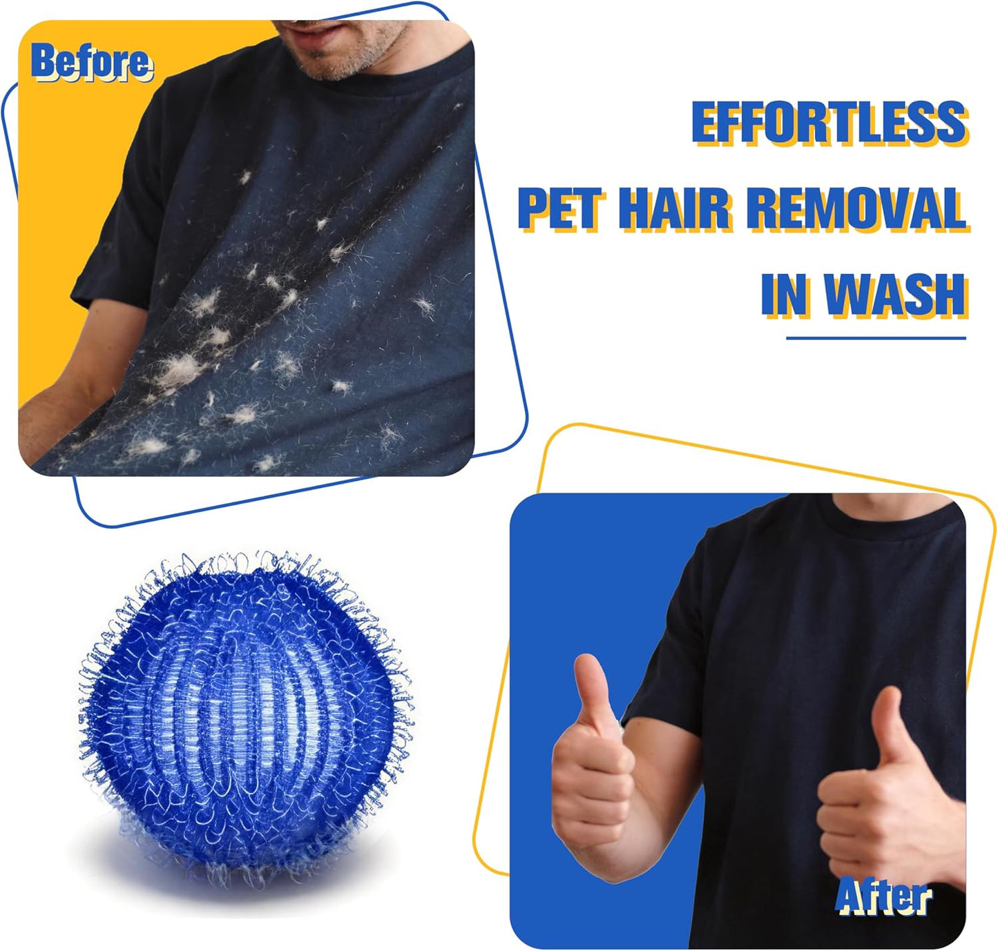 Pet Hair Remover for Laundry 12PCS Reusable Fur Catcher for Washer Dryer | Reusable Pet Hair Remover for Washing Machine, Dog Cat Fur Catcher for Laundry, Works on Clothes, Blankets, Towels, Sheets