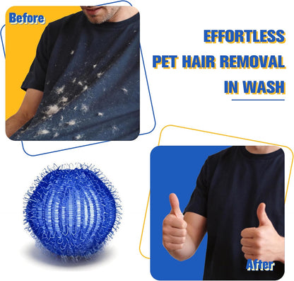 Pet Hair Remover for Laundry 12PCS Reusable Fur Catcher for Washer Dryer | Reusable Pet Hair Remover for Washing Machine, Dog Cat Fur Catcher for Laundry, Works on Clothes, Blankets, Towels, Sheets