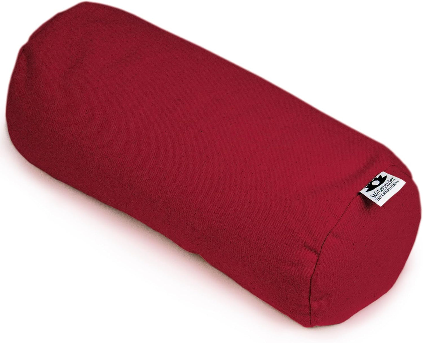 Buckwheat Neck Bolster, Husk Cervical Sleep Roll, Great for use as Body Pillow or in Your Yoga Practice (Burgundy)