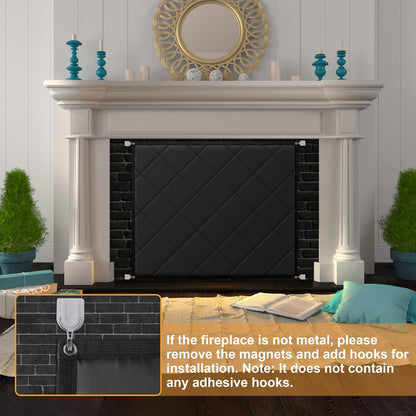 MyLifeUNIT Magnetic Fireplace Cover, 36" x 30" Fireplace Draft Stopper | Strong magnetic seal, durable oxford fabric, Blocks drafts & heat loss, year-round energy saving