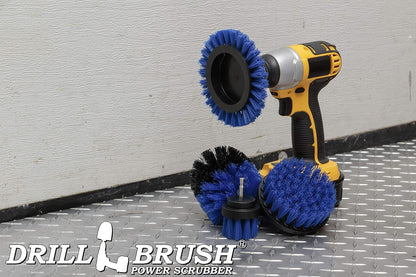 Yellow Drill Brush Attachments for Cleaning Shower, Grout Lines, Bathroom | Grout Cleaner Drillbrush Kit - Rotary Scrub Brush Tile Cleaner Drill Attachment for Crevices - Bathroom Tile Scrubber Set