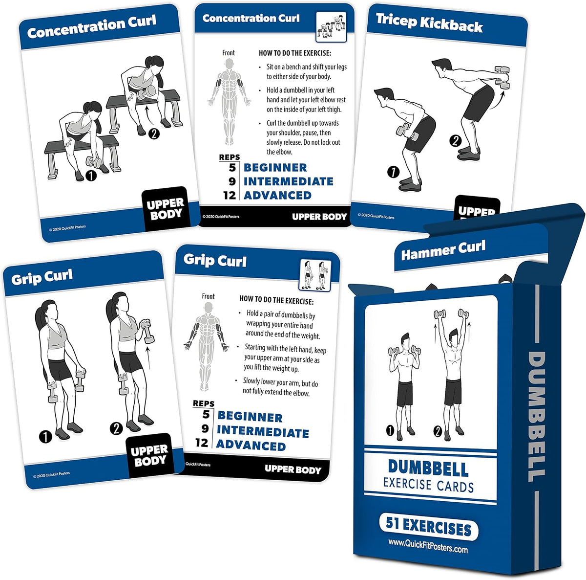 3 Pack - Exercise Cards - Yoga Poses Volume 1 & 2 + Dumbbell Exercises - Yoga Positions and Dumbbell Workout Fitness Cards - 2.5" x 3.5"