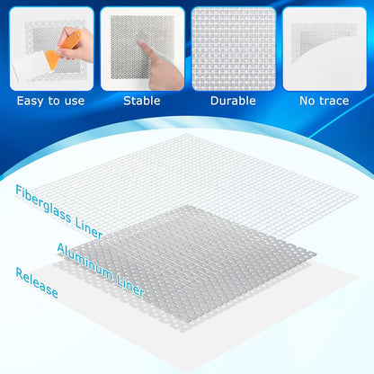 Ranekie 14 Pack Drywall Repairs Patch, 4/6/8 Inch Drywall Repair Kit with Extended Self-Adhesive Mesh,Large Hole Patch Repair for Drywall,Heavy Duty Dry Wall Hole Repair Patch