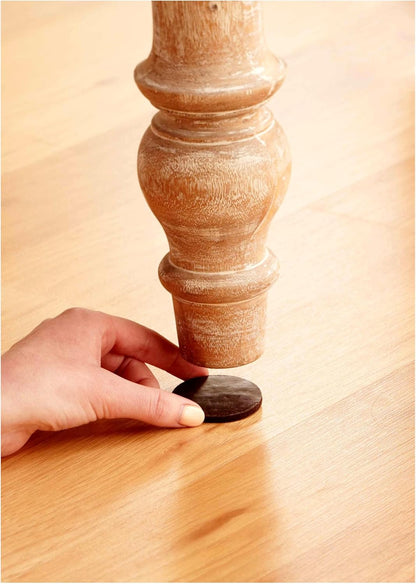 Scotch Furniture Caster Cups, Non-Slip Floor Protectors, Brown, 36 Count