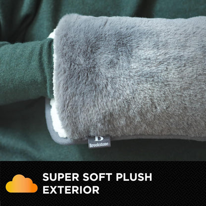 Brookstone Faux Fur Hand Warmer Muff with Microwavable Gel Pack