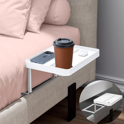 KIWIFOTOS Raised Bedside Shelf for Bed Tray Table Under Mattress | for Box Spring Plate Platform Bed Nightstand Shelf Bedside Caddy College Dorm Room raised bedside table holds up to 6.6 lbs
