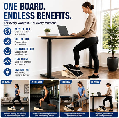 Professional Slant Board, Adjustable Incline Board and Calf Stretcher, Slant Board for Calf Stretching, Calf Stretcher Slant Board
