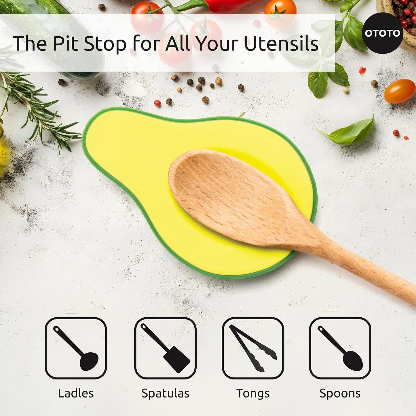 Funny Spoon Holder by OTOTO - Spoon Rest for Stove Top - Cooking Gadgets, Cooking Gifts, Cool Kitchen Gadgets, Cool Gifts, Cute Kitchen Accessories