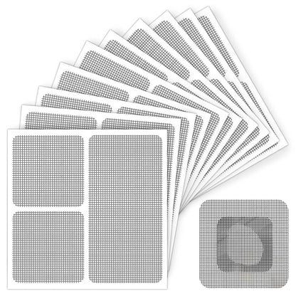 Matenf Window Screen Repair Patches, 4" x 4", 10 PCS, Black | 3-Layer Sticky Mesh Patches, Invisible Budget-Friendly, Tool-Free Waterproof Fix for Screen Tears, Holes and Pet Scratches
