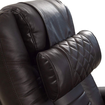 Octane Seating Pillow for Recliner Chairs | Diamond Stitching | Brown Italian Leather