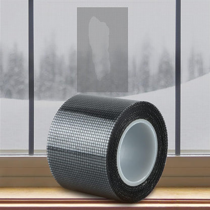 SANKEMU Window Screen Repair Kit 2 in X 16.5FT 3-Layer Strong Adhesive & Waterproof Tape Fiberglass Covering mesh, Repair for Window Screen and Screen Door tears Holes