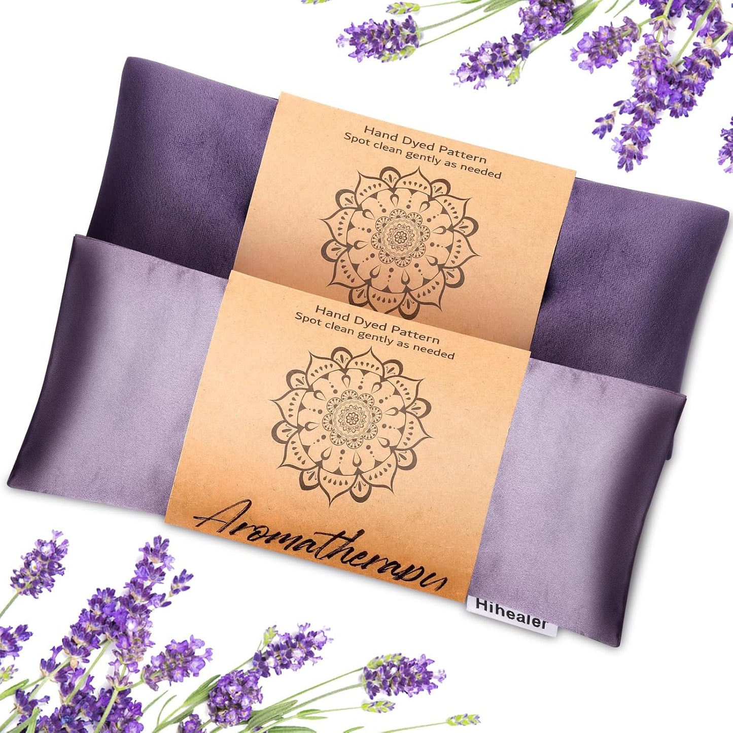 Relaxation Gifts for Women, Weighted Eye Mask for Sleeping, Yoga, Spa, Meditation, Lavender Eye Pillow Heated for Headache, Sinus & Dry Eyes Relief, Moist Heat Mask, Birthday Gifts for Mom (Purplex4)