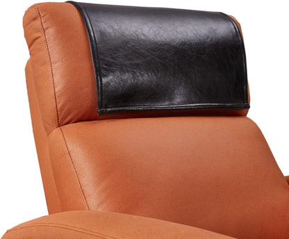 Non Slip Recliner Headrest Protector Washable Faux Leather Headrest Covers for Recliner Chair Waterproof Couch Head Rest Covers for Sofa,Furniture,Office Chair,Theater Seat