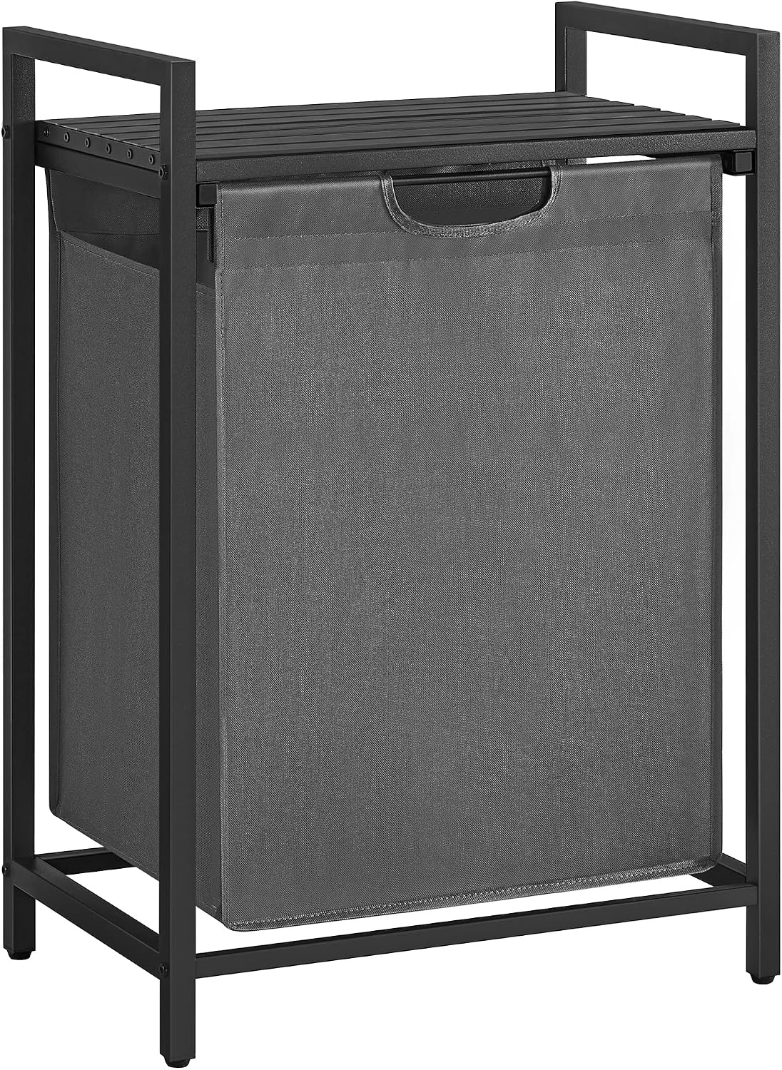VASAGLE Laundry Hamper, Laundry Basket Sorter with 3 Pull-Out and Removable Bags, Shelf, Metal Frame, 3 x 10.6 Gallons (40 L), 36.4 x 13 x 28.4 Inches, Cappuccino Beige and Natural Beige UBLH301LH01