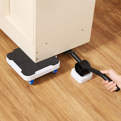 Appliance Rollers,Furniture Sliders,4 Moving Dollys Connectable | 360° Rotation Furniture Dolly Heavy Duty Furniture SlidersTool Set Moving Refrigerator Sliders Sofa Moving Sliders