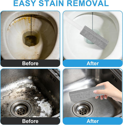 6 Packs Pumice Stone Toilet Bowl Cleaner, Pumice Stone for Cleaning, Powerfully Cleans Hard Water Rings, for Cleaning Toilets, Bathtubs, Grills, Swimming Pools, Sinks
