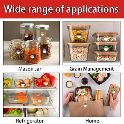 3500 Pcs 7 Rolls Removable Day Food Labels, 1'' Mon-Sun Weekly Date Stickers, Food and Restaurant Inventory Management Labels for Kitchen Containers & Meal Prep Self Adhesive Tri-lingual Labels