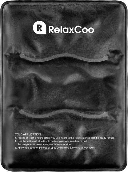 RelaxCoo Large Flexible Ice Pack for Injuries Reusable Gel, 11x14.5 Inches, Cold Compress for Hip, Shoulder, Knee, Back Pain, Swelling, Bruises, Surgery