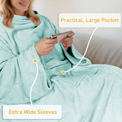 Catalonia Wearable Blanket with Sleeves for Women & Men, Fleece Wrap Throw | Cozy Sleeve Design for Hands-Free Comfort, Perfect for Reading, TV Time & Relaxing, Christmas & Birthday Gift