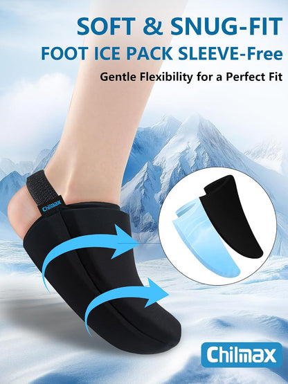 Foot Toes Ice Pack Wrap for Broken Toe & Bunion Pain,Reusable Cold & Heat Pack for Top of Foot & Forefoot Surgery Recovery,Best Ice Sock for Gout,Injuries,Swelling,Neuropathy Relief (1pcs)