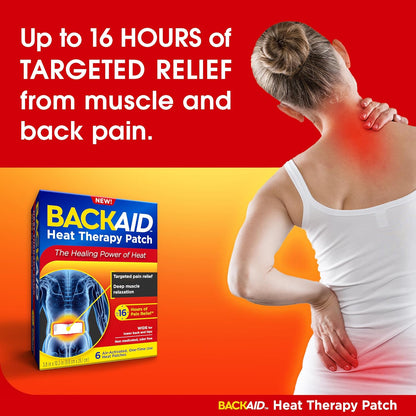 Backaid Heat Therapy Patch, Air-Activated Therapeutic Heat, Wide