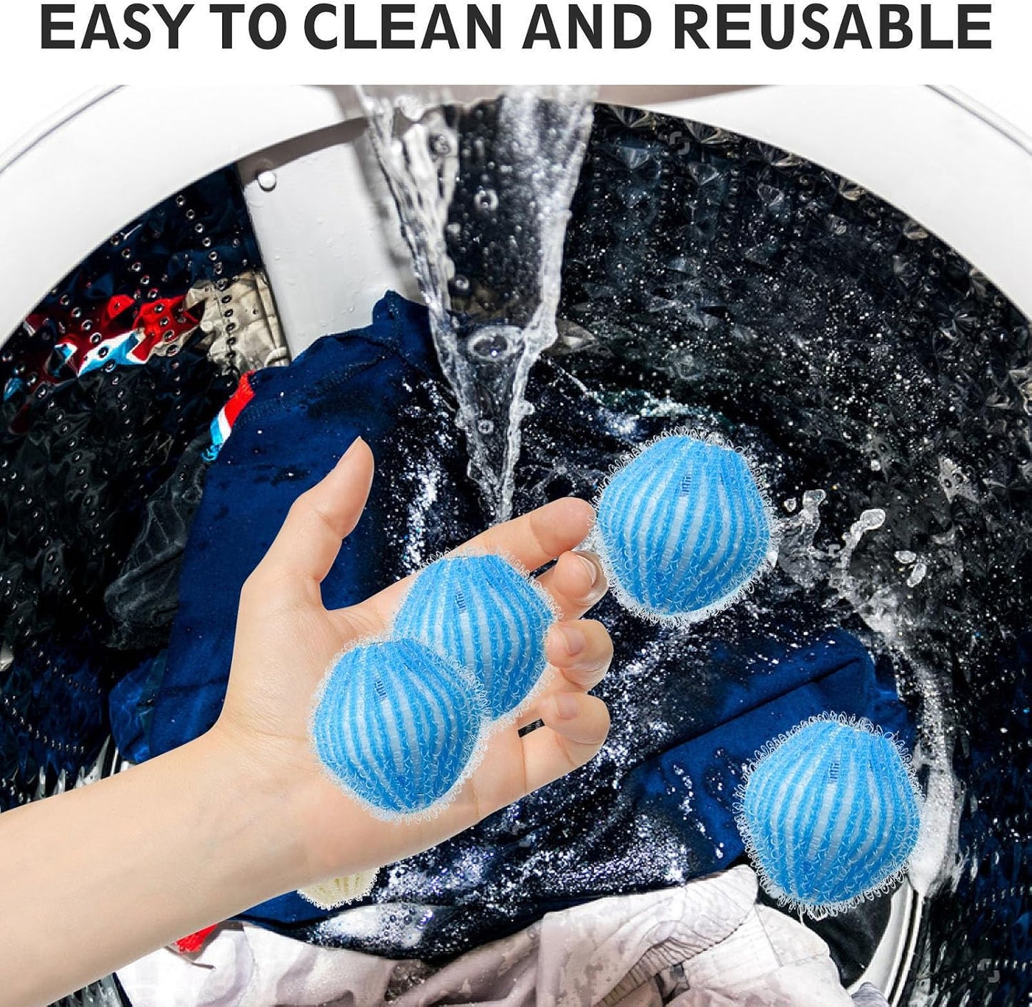 Pet Hair Remover Laundry, Microfiber Washing Machine Balls 12 Pieces, Reusable Lint Catcher Tool for Dogs and Cats