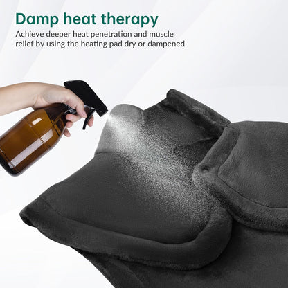 Snailax Heating Pad for Neck and Shoulders and Back, Large Heating Pad for Neck and Shoulders, Electric Heated Wrap, 6 Heat Settings & Auto Shut Off, Washable,Gifts