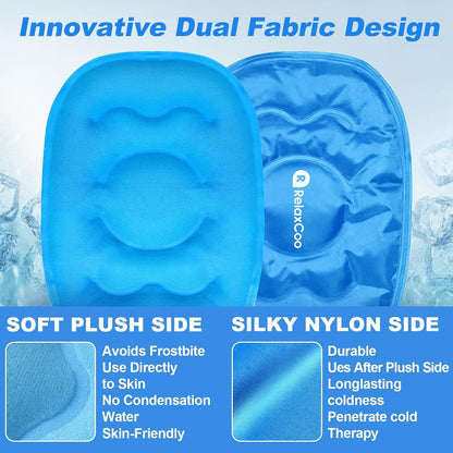 RelaxCoo Ice Pack for Knee Pain Relief, Reusable Gel Ice Wrap for Leg Injuries, Swelling, Knee Replacement Surgery, Cold Compress Therapy for Arthritis, Meniscus Tear and ACL Blue