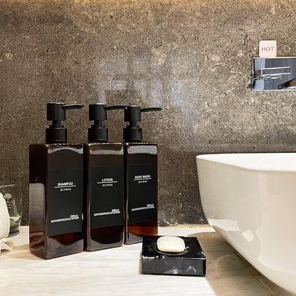Shampoo Dispenser for Shower Wall, Shampoo and Conditioner Dispenser with 16 Waterproof Labels, No Drill Shower Soap Dispenser Bathroom, Shower Soap Dispenser Wall Mounted 3 Chamber, 17oz,Black | Shampoo Dispenser for Shower Wall, Shower Soap Dispenser
