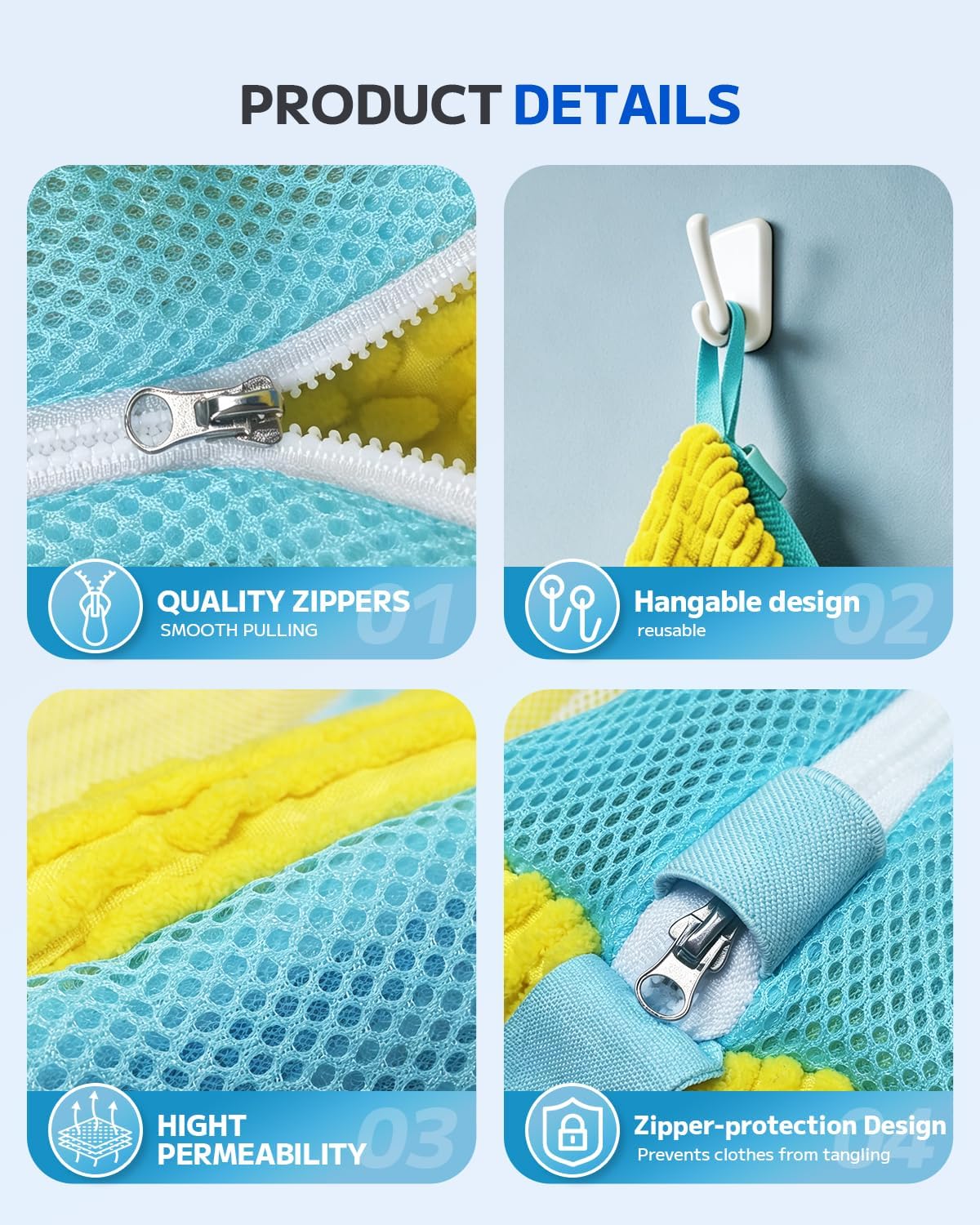 Shoe Washing Bag, Laundry Shoe Bag for Washer and Dryer, Sneaker Cleaning Protection Bag for Tennis, Casual, Athletic Shoes, with Mesh Pocket for Insoles, Self-Locking Zipper (Grey 2pcs)