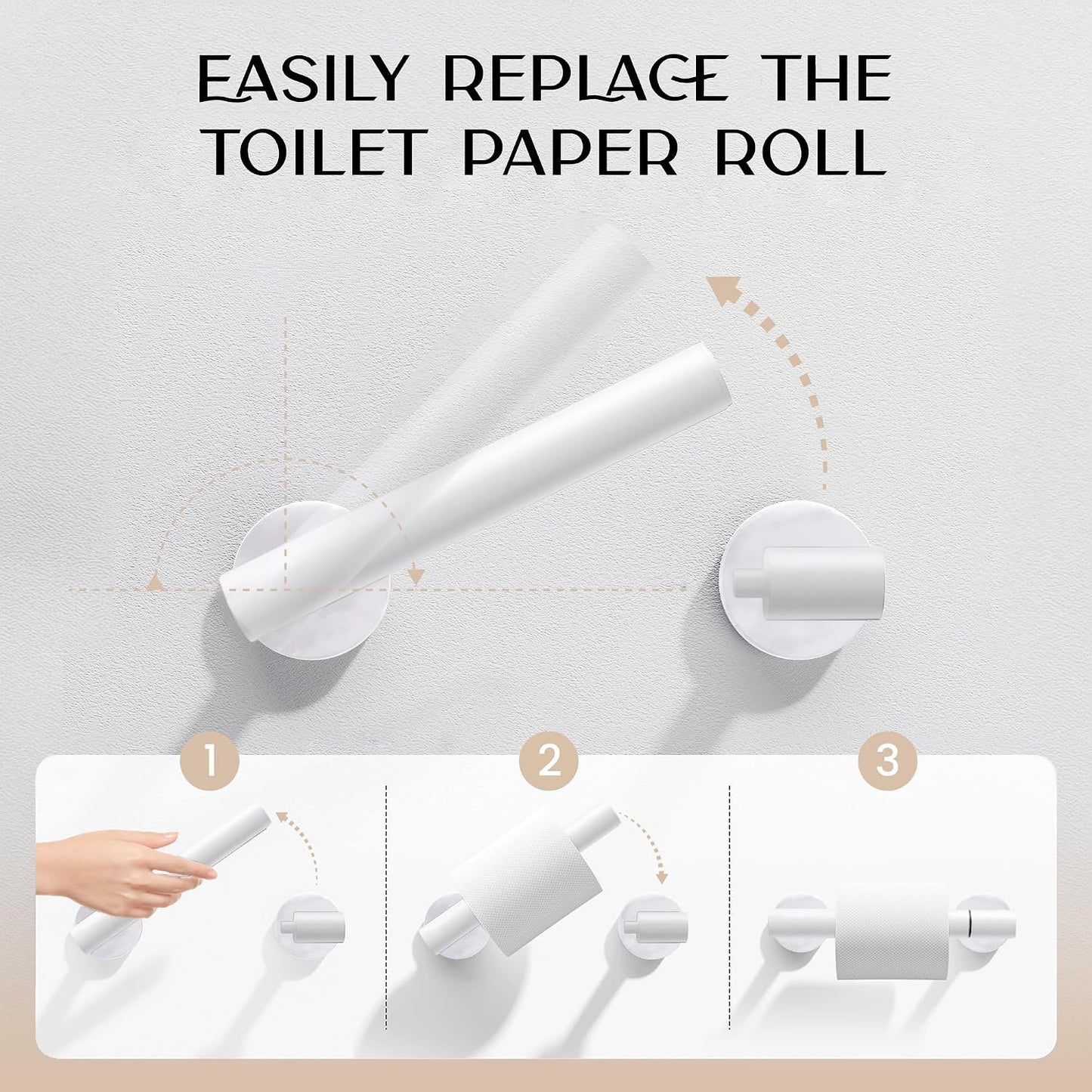 Day Moon™ - Toilet Paper Holder with Shelf - Modern Roll Holder for Bathroom - 1 Pack - Wall Mount - with Storage, Gold