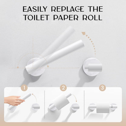 Day Moon™ - Toilet Paper Holder with Shelf - Modern Roll Holder for Bathroom - 1 Pack - Wall Mount - with Storage, Gold
