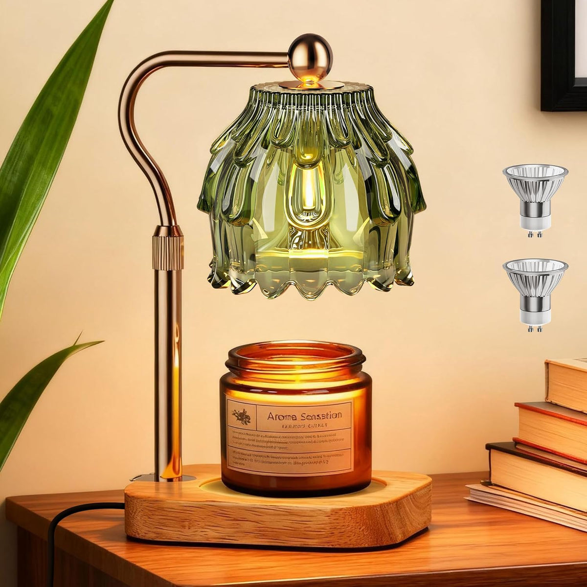 Candle Warmer Lamp with Timer - Flower Electric Wax Melter Warmer Adjustable Height for Jar Candles, Gift for Women, Mom, Christmas, Birthday,Home Decor