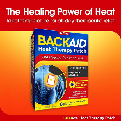 Backaid Heat Therapy Patch, Air-Activated Therapeutic Heat, Wide