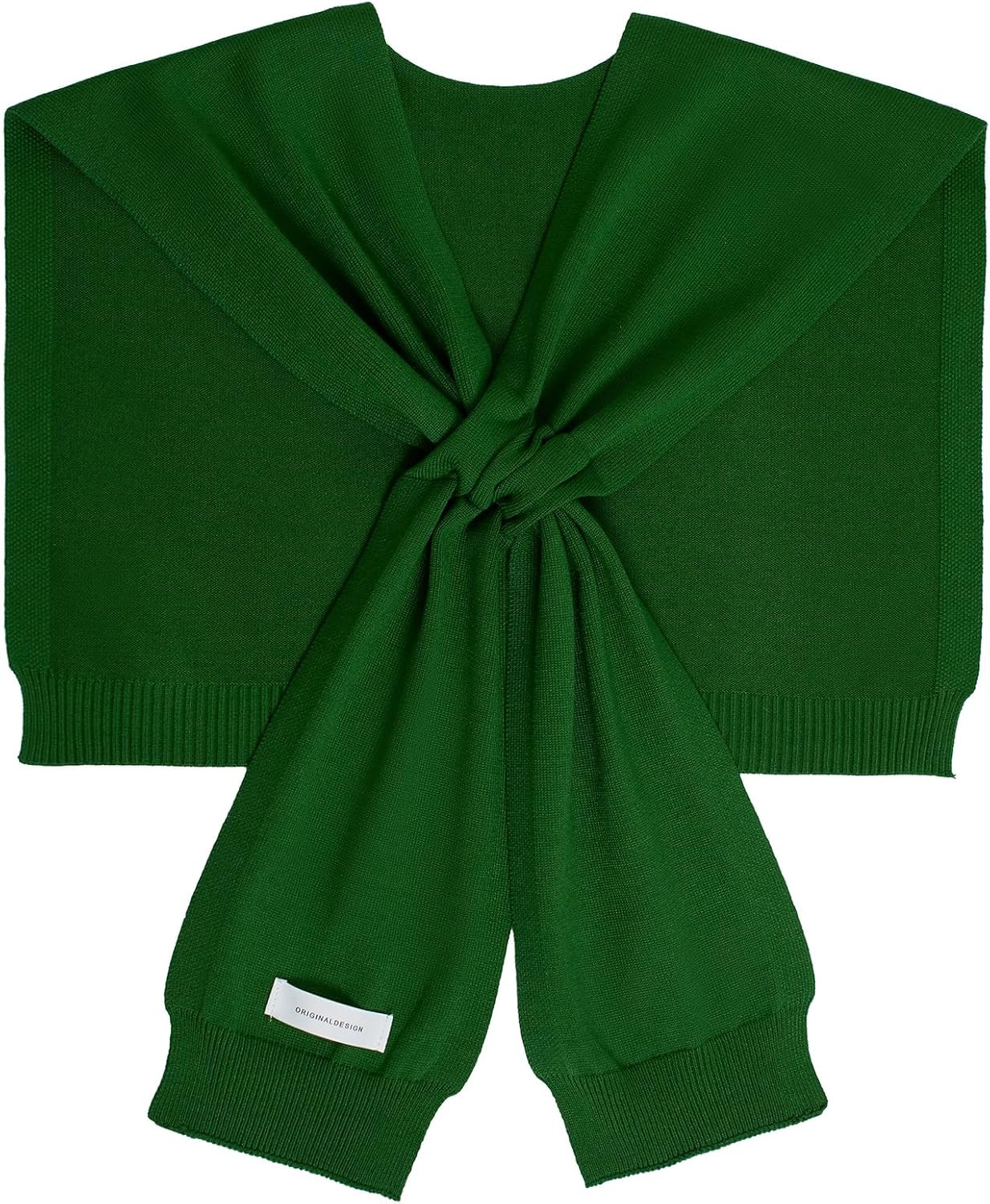 WaJuemy Women's Sweater Shawl Wraps Sleeves Knitted Collar Sweater Scarf Top Casual Lightweight Shoulder Cape Accessories