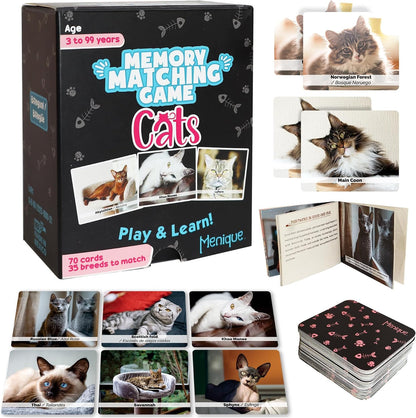 Menique Explore the World Memory Matching Game – Geography Game with 100 Photo Cards, 50 Countries, Flags & Landmarks – Travel Card Game with Educational Booklet, Ages 3+