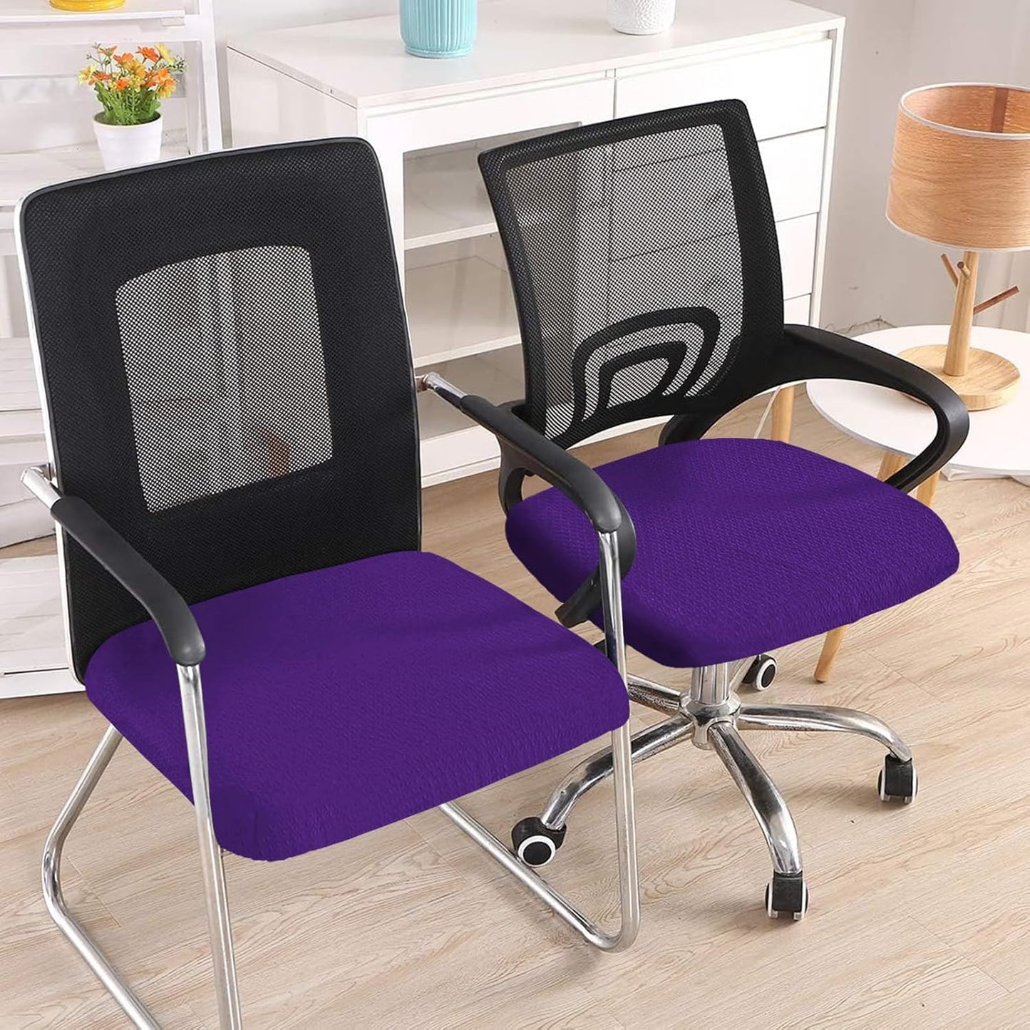 Smiry Office Computer Chair Armrest Covers, 2PCs Anti-dust Arm Rest Pad | Removable Washable Desk Chair Arm Pad Covers, Grey