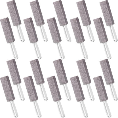 Vesici 20 Pieces Pumice Cleaning Stone with Extra Long Handle Pumice Stone Toilet Bowl Cleaner for Toilet, Bathtubs, Sinks, Swimming Pool, Grills, Kitchen, Household Cleaning