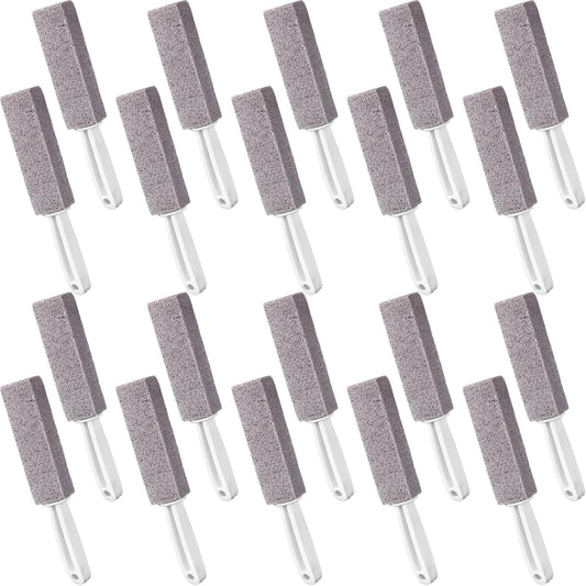 Vesici 20 Pieces Pumice Cleaning Stone with Extra Long Handle Pumice Stone Toilet Bowl Cleaner for Toilet, Bathtubs, Sinks, Swimming Pool, Grills, Kitchen, Household Cleaning
