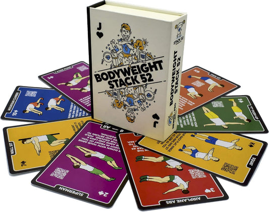 Stack 52 Bodyweight Exercise Cards: Workout Game