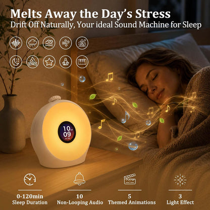 Sunrise Alarm Clock with 3 Unique Wake Up Modes for Every Sleeper, Sound Machine Night Light with 10 Natural White Noise Sounds and 8 Dimmable Ambient Mood Lighting for Bedrooms, Adults, Kids