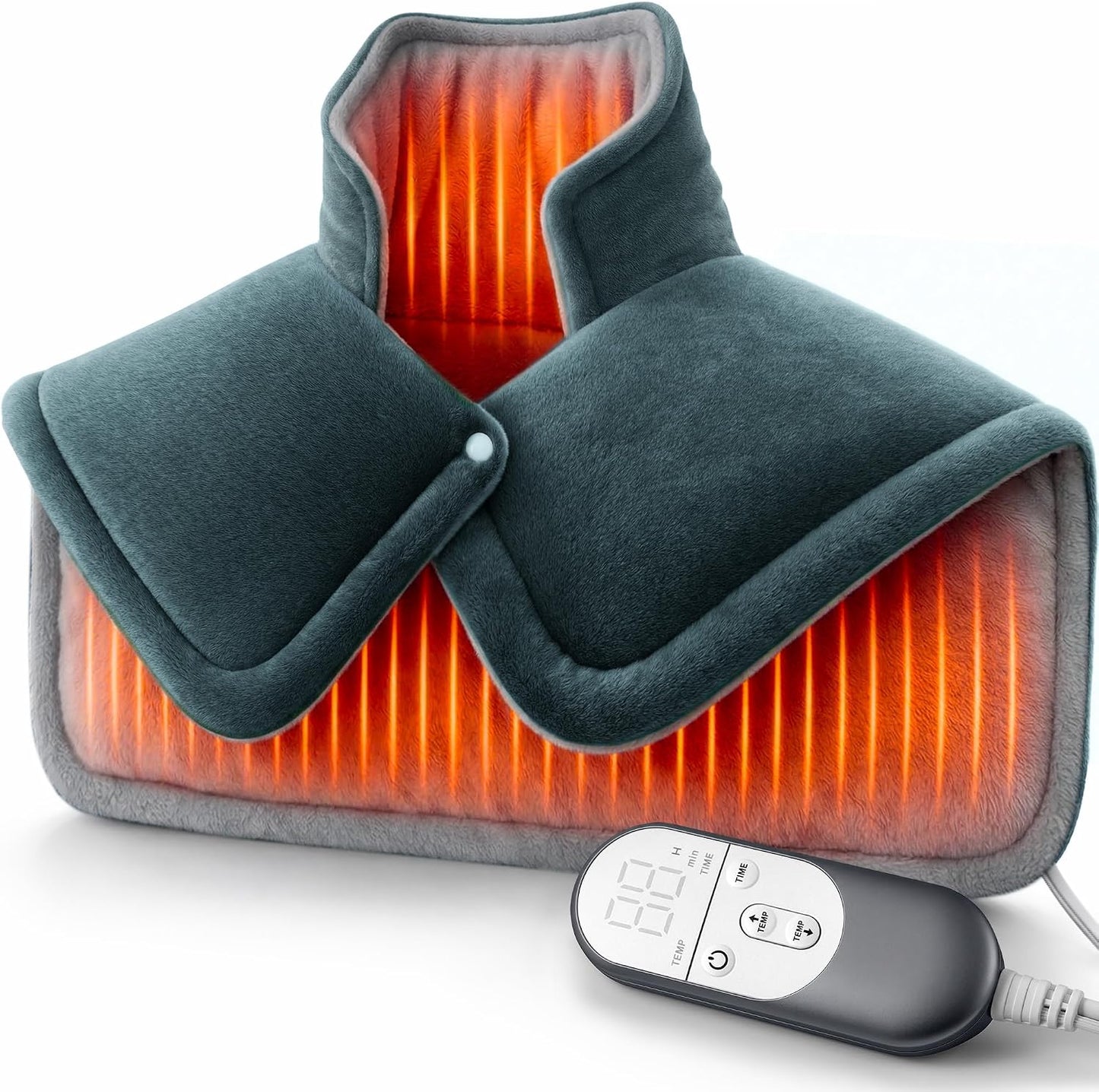 Neck Heating Pad Fathers Day Dad Gifts for Husband, Men, Mom, Wife, Women, 23'' x 17'' Weighted Shoulder Heat Pad for Back Pain Relief, Gifts for Christmas, Birthday, Mothers Day Warm Gifts